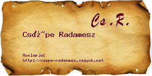 Csépe Radamesz névjegykártya